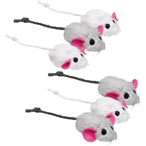 Trixie Mačja igrača plišaste miške - 6 kosov