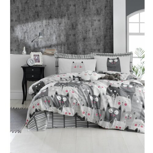 Posteljina Komplet posteljina (240 x 220) Duvarda Kediler Grey Slike