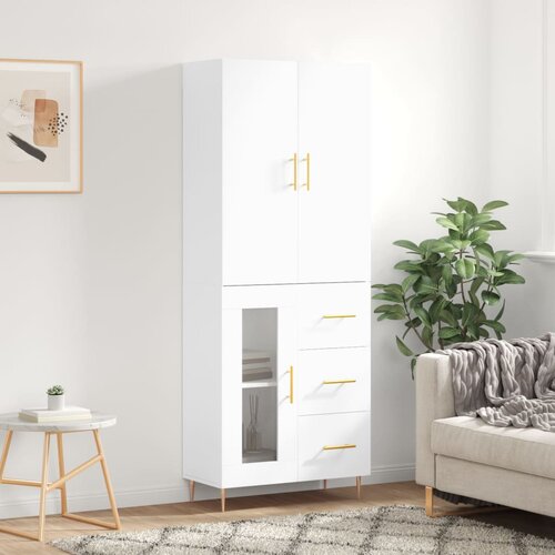 vidaXL Visoka komoda bijela 69 5x34x180 cm konstruirano drvo Cijene