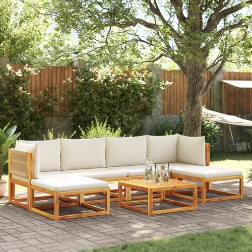 vidaXL 7-dijelni set vrtnih sofa s jastucima masivno bagremovo drvo Cene