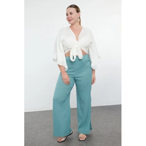 Trendyol Ženske pantalone TBBSS23AR00012, Plave Cene