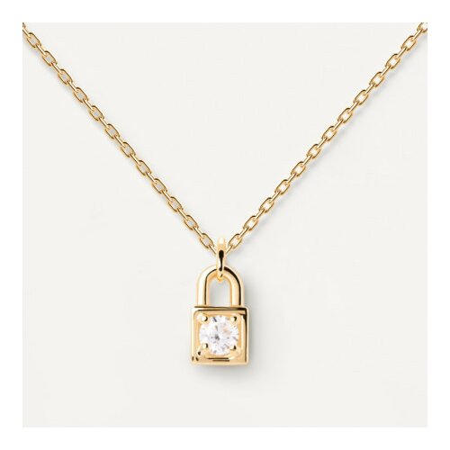 PD Paola padlock zlatna ogrlica sa pozlatom 18k ( co01-487-u ) Slike