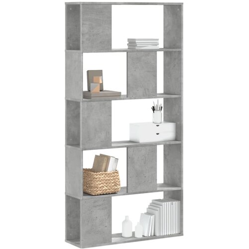 VidaXL Regal za knjige 5 razina boja betona 80,5x23,5x162,5 cm drveni Slike