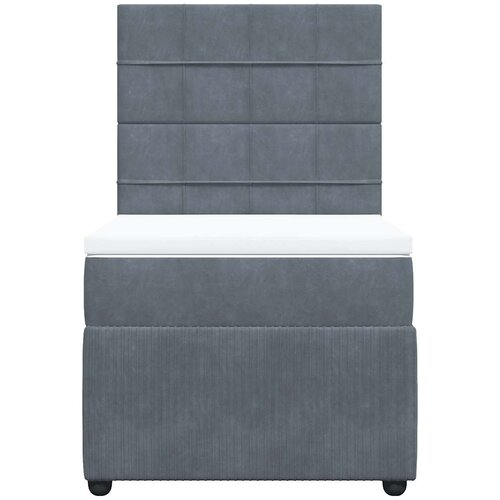 Box spring krevet s madracem tamnosivi 90x200 cm bar&amp;scaron;unasti Slike