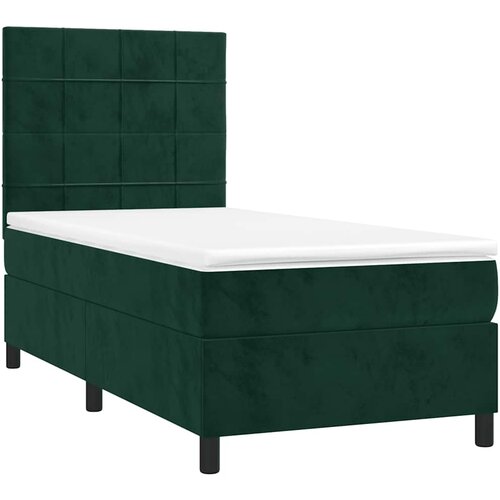 Krevet box spring s madracem LED tamnozeleni 90x200 cm bar&amp;scaron;un Slike