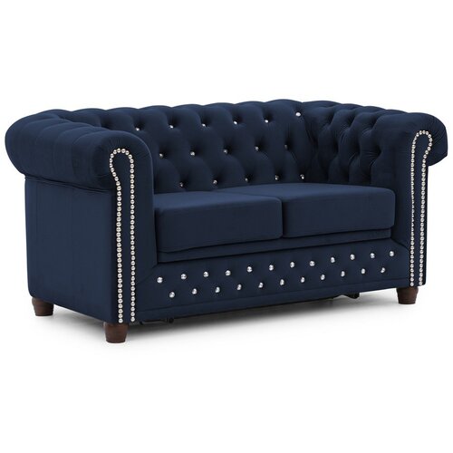 Ropez Plava bar&amp;scaron;unasti sklopiva sofa 148 cm York Blik &amp;ndash; Slike
