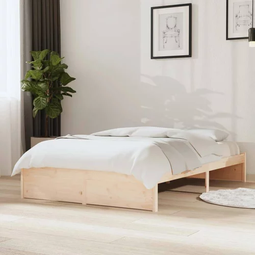  Okvir za krevet od masivnog drva 120 x 190 cm 4FT mali bračni
