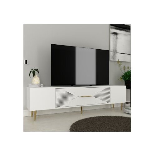 Hanah home tv polica Dekol1 white gold Slike