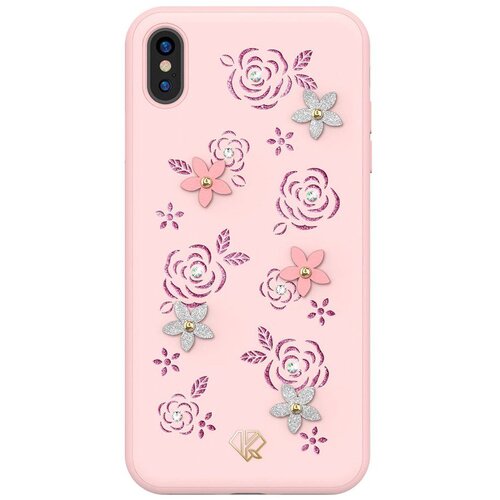  Maskica ukra&scaron;ena orginalnim Swarovski kristalima Kingxbar Petal za iPhone XS Max - pink Cijene