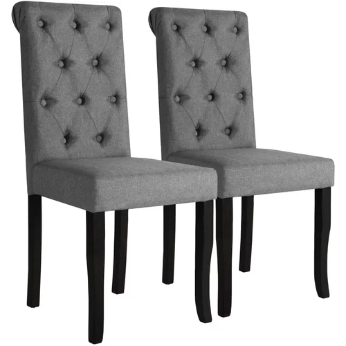  Blagovaonske stolice od tkanine 2 kom tamnosive
