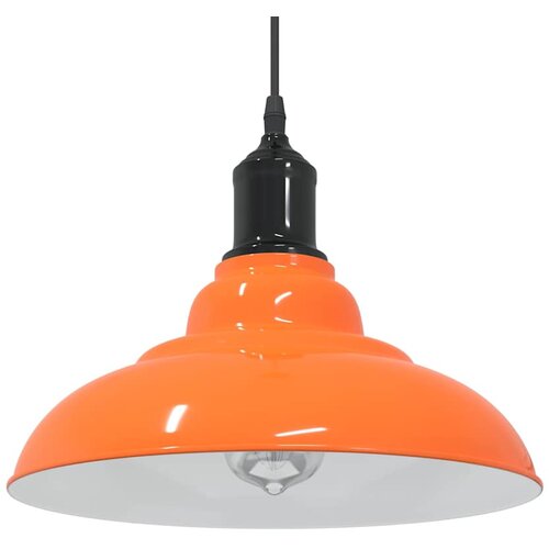 VidaXL Visilica podesiva po visini E27 sjajna narančasta &amp;Oslash; 31 cm metal Slike