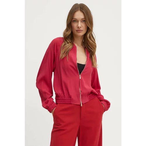 Marella Bomber jakna s dodatkom svile boja: ružičasta, za prijelazno razdoblje