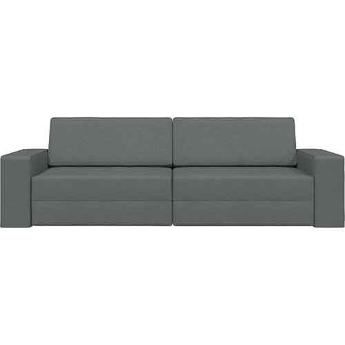  Krevet na razvlačenje Tamno siva 245 x 78 x 77 cm tkanina Slike