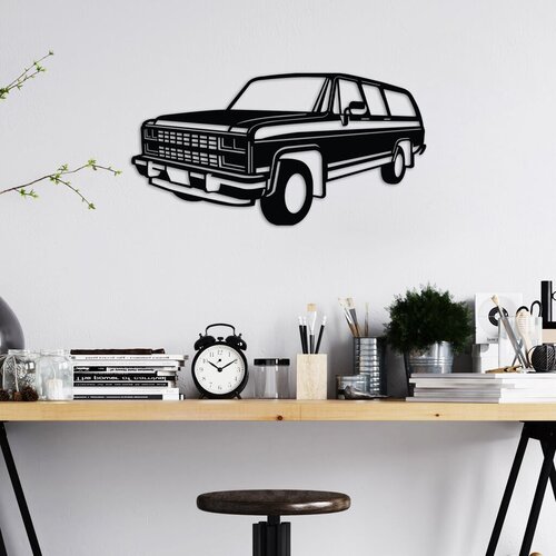 Wallity zidna dekoracija chevrolet suburban, 60 x 32 cm, crna Cene