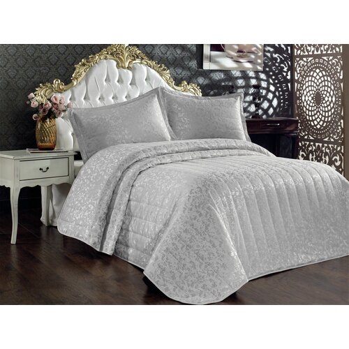 bulut - grey grey double bedspread set Slike