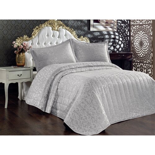 Bulut - grey grey double bedspread set Slike