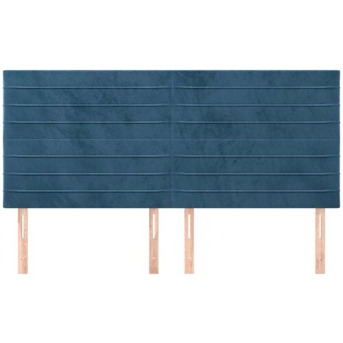  Uzglavlja 4 kom tamnoplavi 80x5x78/88 cm bar&amp;scaron;unasta Slike