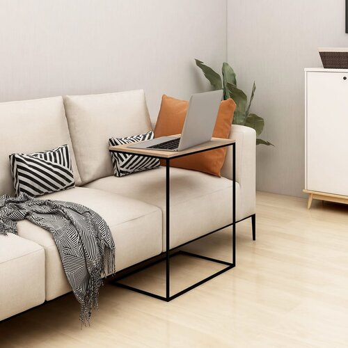 VidaXL bočni stolić crni 55 x 35 x 66 cm od konstruiranog drva Slike