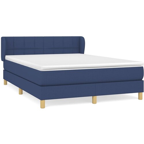 Maison Chic Box spring postelja - Vzmetna postelja z vzmetnico modra 140x190 cm blago SL995, (21889990) Cene