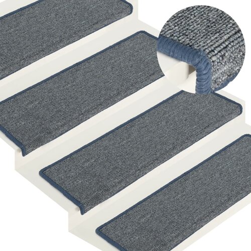 VidaXL Tepisi za stepenice 15 kom 65 x 25 cm ljubičasto-plavi Slike