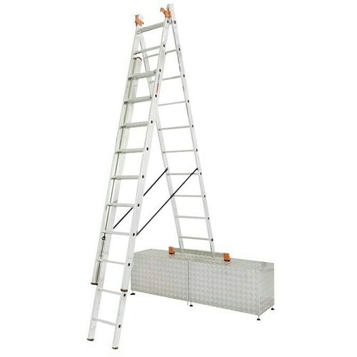 Krause Monto Višenamjenske ljestve na izvlačenje (Funkcija stepenica, Radna visina: 7,65 m, 3 x 10 prečki, Aluminij) Cijene