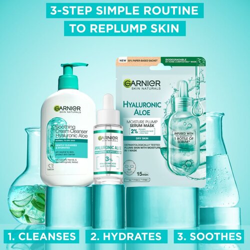 Garnier Skin Naturals pomirjajoča čistilna krema s hialuronsko kislino 250 ml Slike