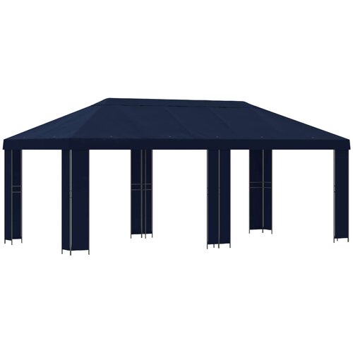 vidaXL Vrtna paviljon 6 x 3 m Modra Poliester in jeklo 190, (5000218922) Cene