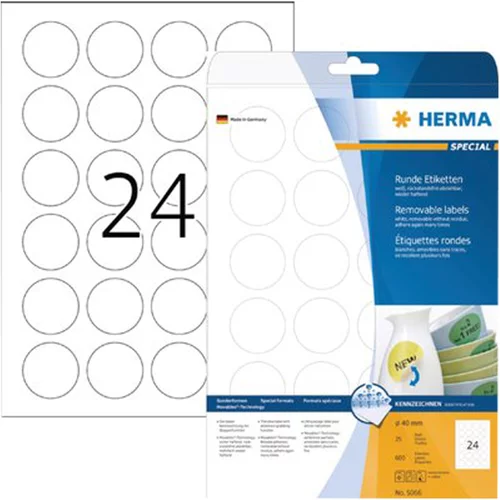 Herma Okrogle samolepilne etikete Superprint 4476, (Ø 40), 100/1