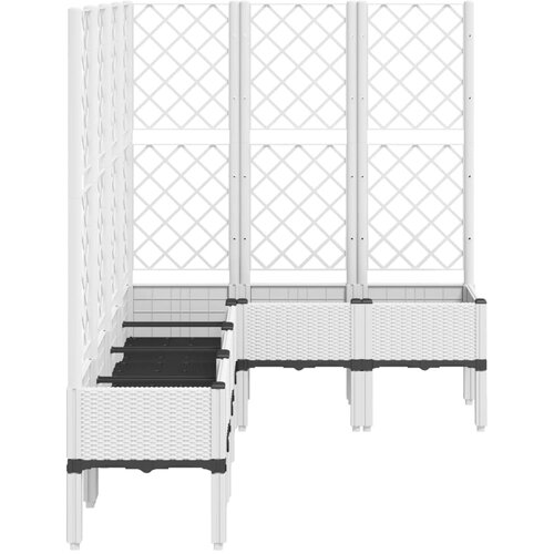  Vrtna sadilica s re&amp;scaron;etkom bijela 160 x 120 x 142 cm PP Slike