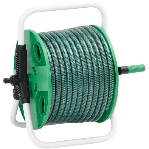 VidaXL Prostostoječi kolut za cev s 50 m cevi PVC Slike