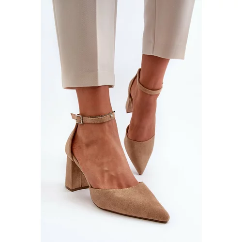 Kesi High heels with pointed toes Beige Eco Suede Blouse