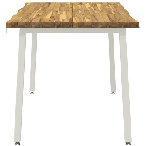  120 x 80 x 75 cm Čvrsto drvo akacije Bijela Pravokutni - Bijela 120 x 80 x 75 cm Živi rub Slike