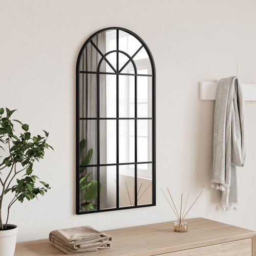 vidaXL Zidno ogledalo crno 40x80 cm lučno željezno Cijene