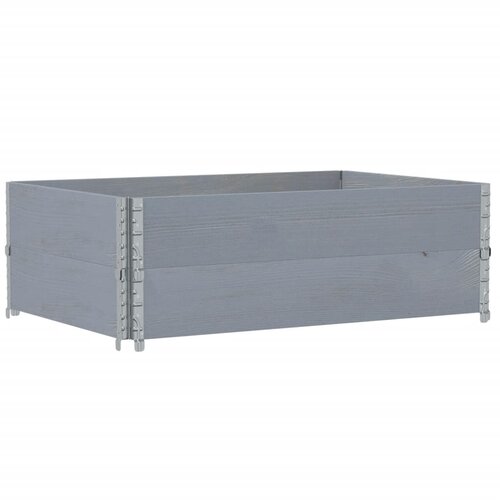  Okviri za palete 2 kom sivi 120 x 80 cm od masivne borovine Slike