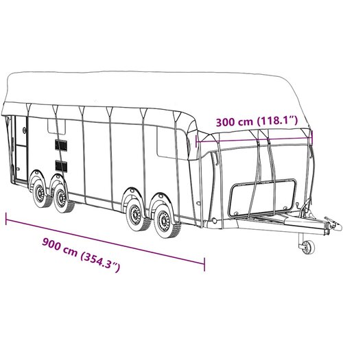  pokrivač karavana sivi 900x300 cm netkana tkanina Slike