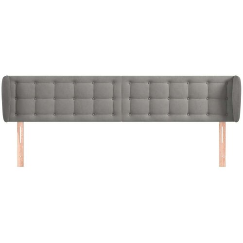  Uzglavlje s u&amp;scaron;ima svjetlosivo 203x23x78/88 cm bar&amp;scaron;unasto Slike
