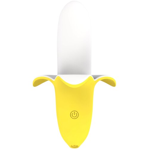 Lonelyi Lonely - vodoodporen vibrator z banano, ki ga je mogoče ponovno napolniti (rumeno-bel) Slike