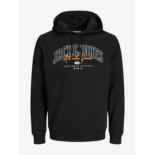 Jack & Jones Black Mens Hoodie Larry - Men Cene