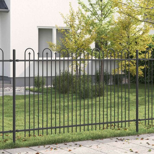  Spike Lok Ograja Črna 200 x 130 cm Pra&amp;scaron;no lakirano jeklo, (5000157886) Slike