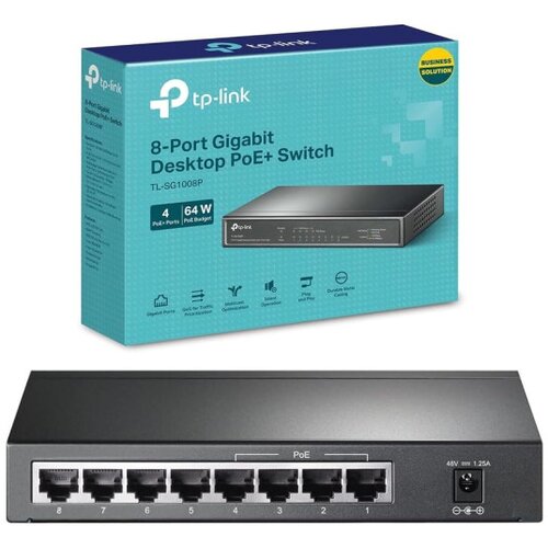 Tp-link LAN Switch TL-SG1008P 8port 4- POE Slike