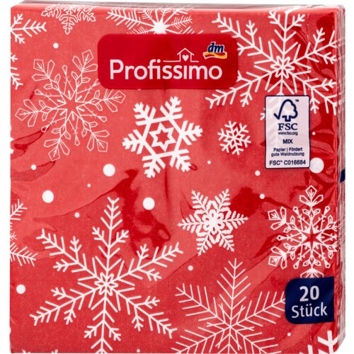 Profissimo troslojne salvete - motiv: pahulje, 33x33cm 20 kom Cene