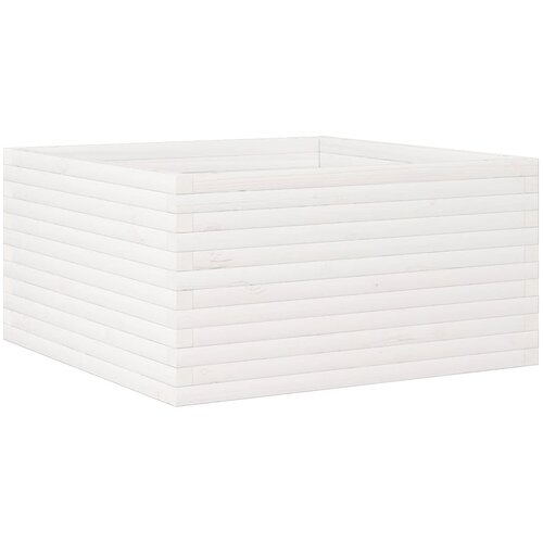 Vrtna sadilica bijela 90x90x46 cm od masivne borovine Slike
