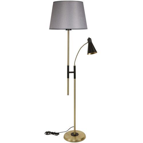 Opviq Forza Eskitme Lambader Pramit Hasır Gri Abajurlu Grey Floor Lamp Slike