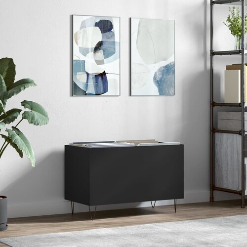 vidaXL Ormarić za ploče crni 74 5 x 38 x 48 cm od konstruiranog drva Cijene