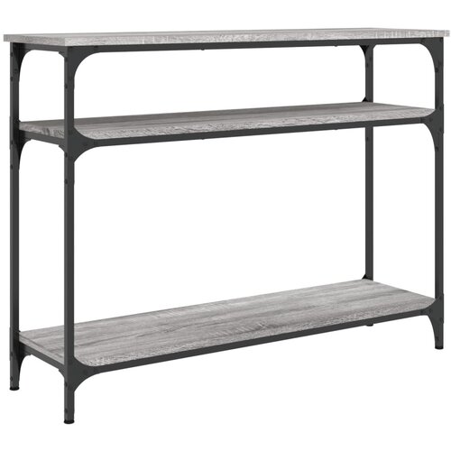 Maison Chic Konzolna mizica - miza ob steni siva sonoma 100x29x75 cm inženirski les, (21786450) Cene