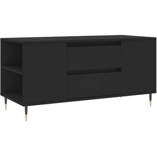 Maison Chic Klubska mizica - kavna mizica - Nizka mizica črna 102x44,5x50 cm inženirski les, (21754052) Cene