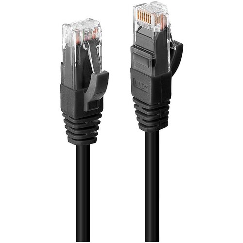 Lindy 45430 RJ45 omrežni kabel\, Patch kabel cat 6 U/UTP 0.30 m črna 1 kos, (20419935) Cene