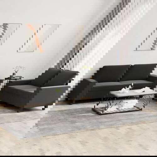 VidaXL 2-dijelni set sofa crni od tkanine Slike