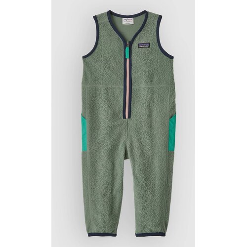 Patagonia Shearling Baby Kids Jumpsuit cover green Slike
