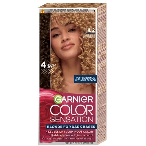 Garnier Color Sensation barva za lase odtenek HL2 Dark Brown Hair 1 kos Slike